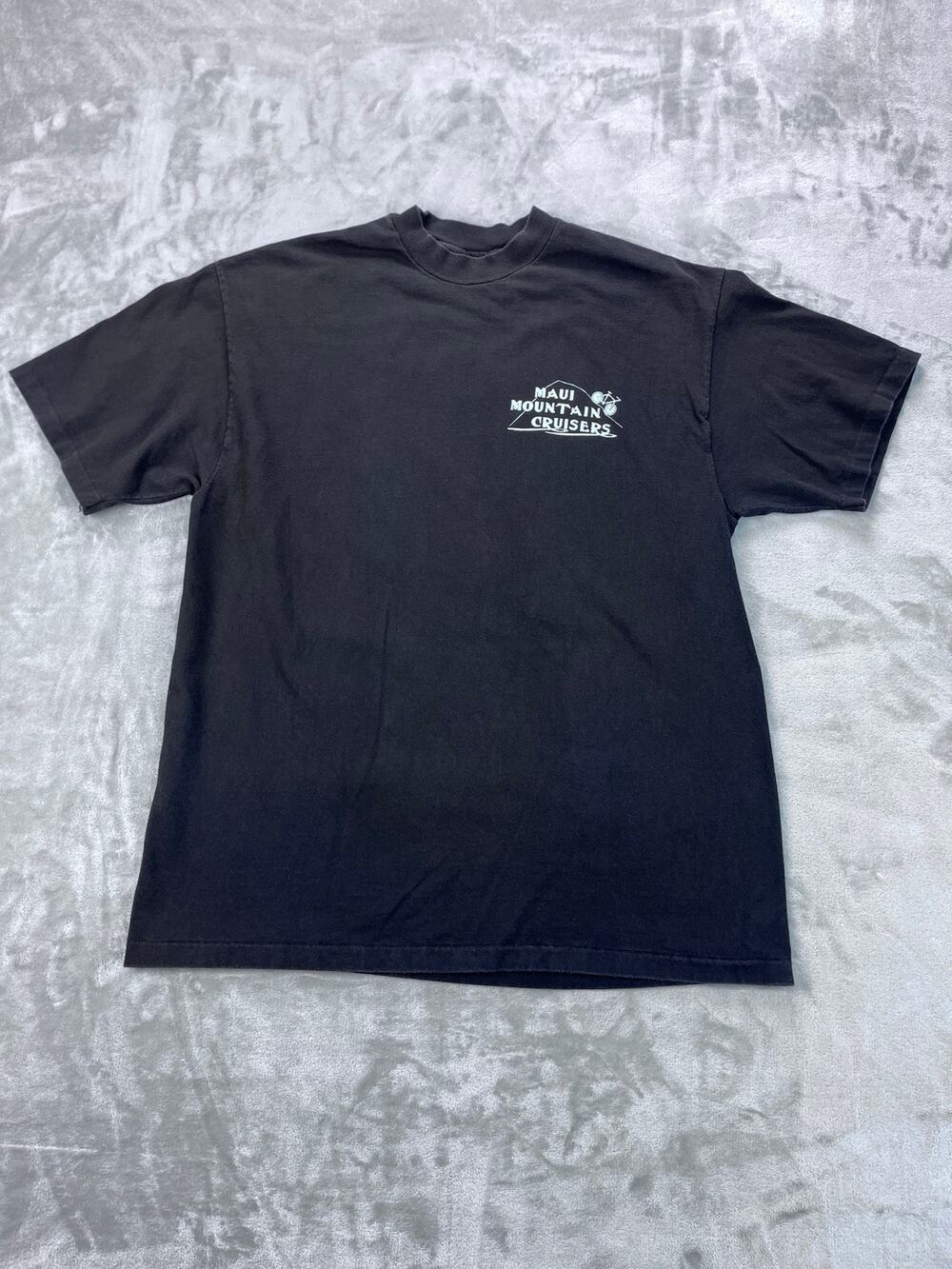 90s Maui Mountain Cruisers Graphic Tee Large Faded Black